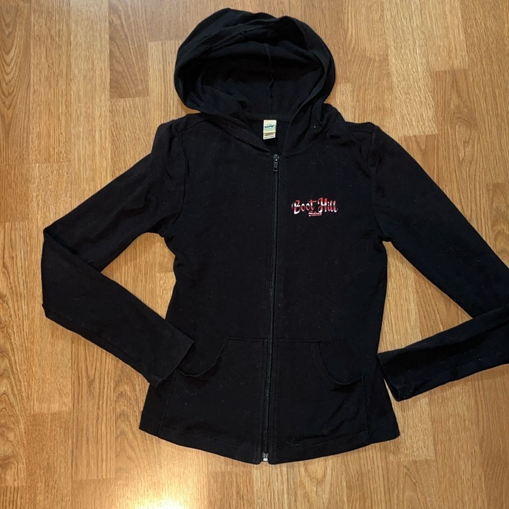 Black Boothill Saloon Zip Up Hoodie
